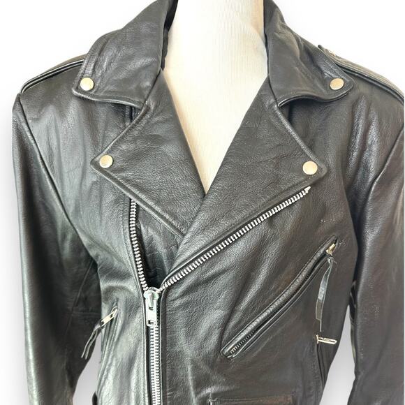 Vintage Wilsons Thinsulate Mens Leather Motorcycle Biker Jacket EUC - Picture 9 of 9